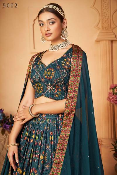 AAKRUT VOL-5 BY TEJASVEE BY HEAVY CHIFFON LEHENGA CHOLI WHOLESALER IN INDIA